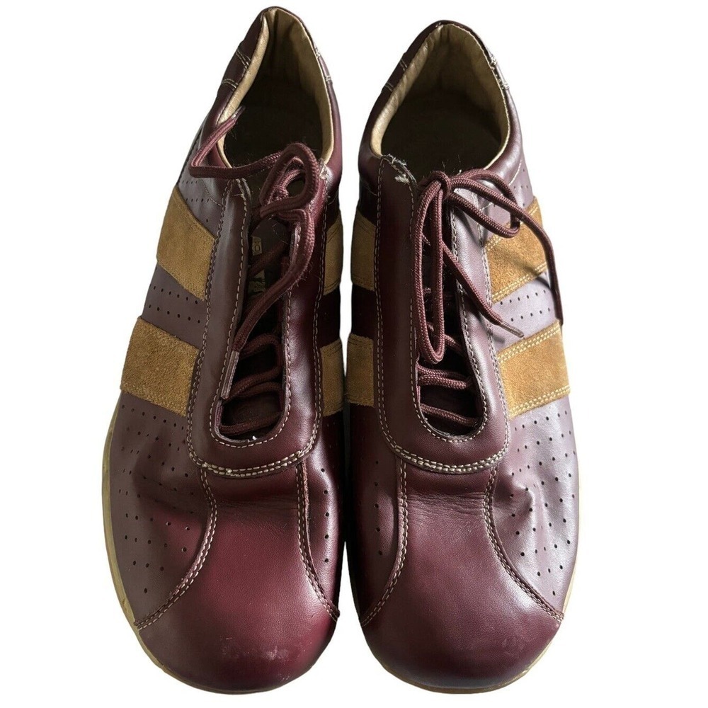 Marc Ecko ECKO UNLTD Merlot Leather Men’s Lace Up Shoes Sneakers Sz 12 Vintage - Picture 7 of 9
